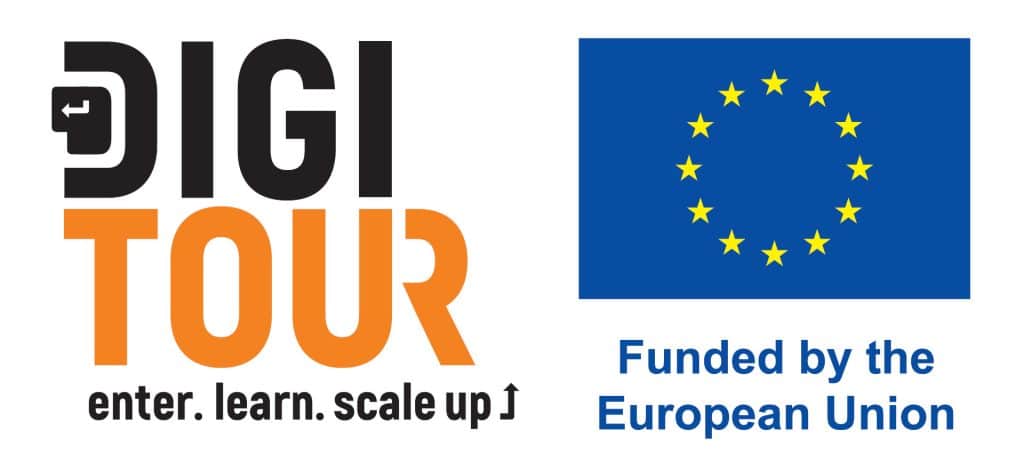 Digitour logo slogan funded European Union