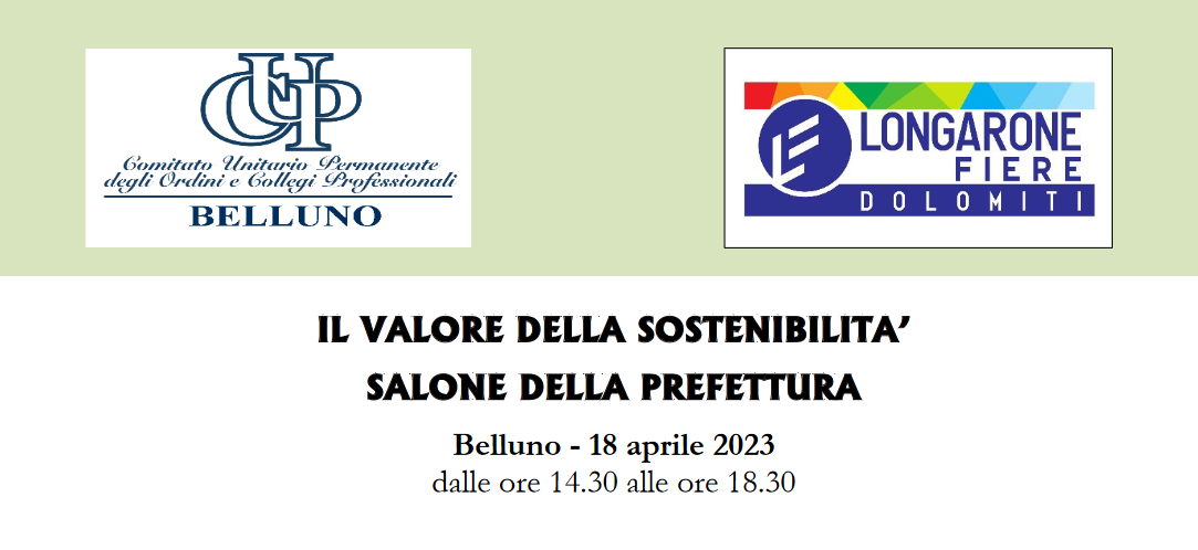 Evento valore sostenibilità CUP Longarone Fiere Dolomiti
