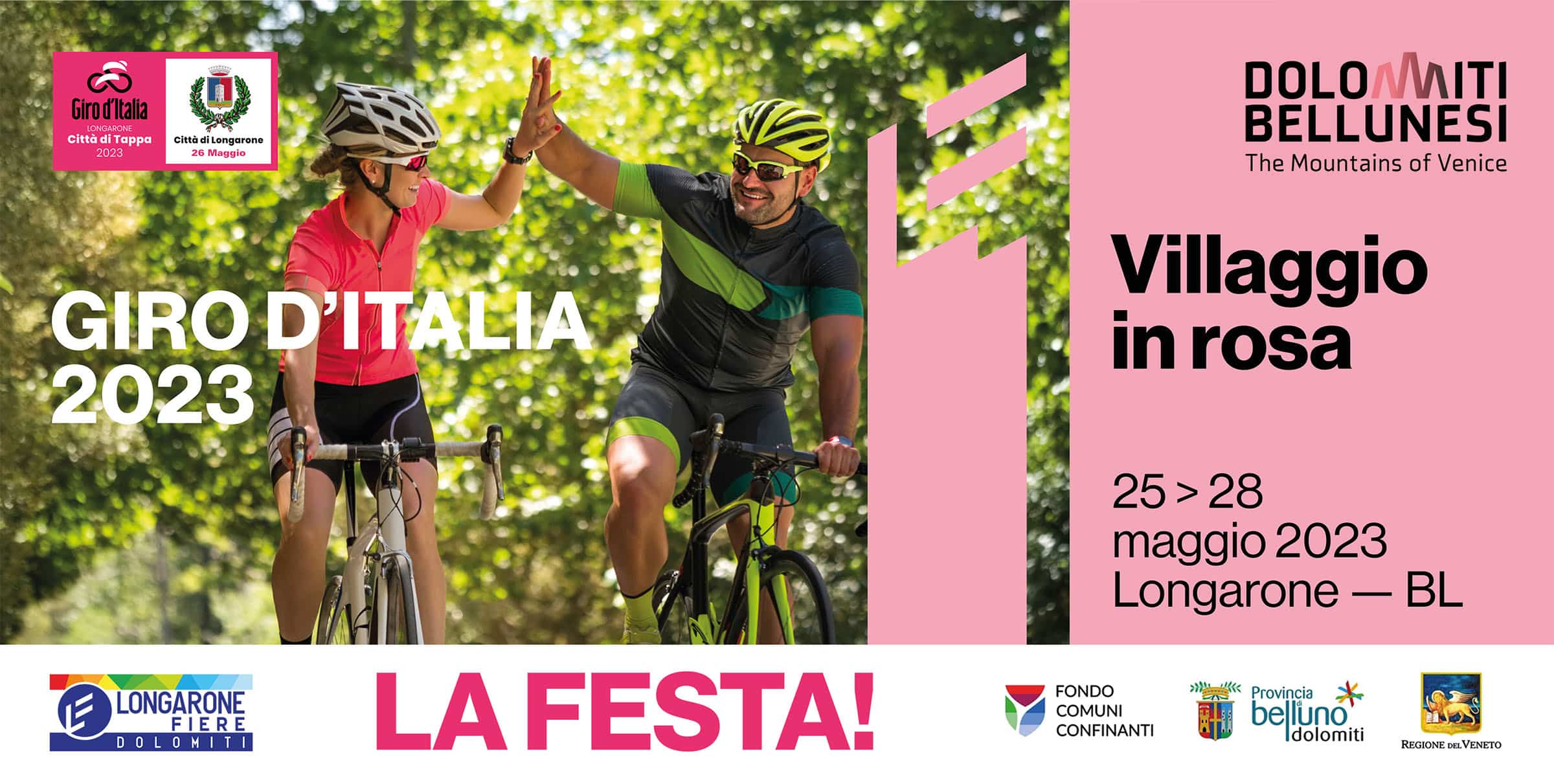 FESTA Villaggio in rosa per il Giro d'Italia a Longarone